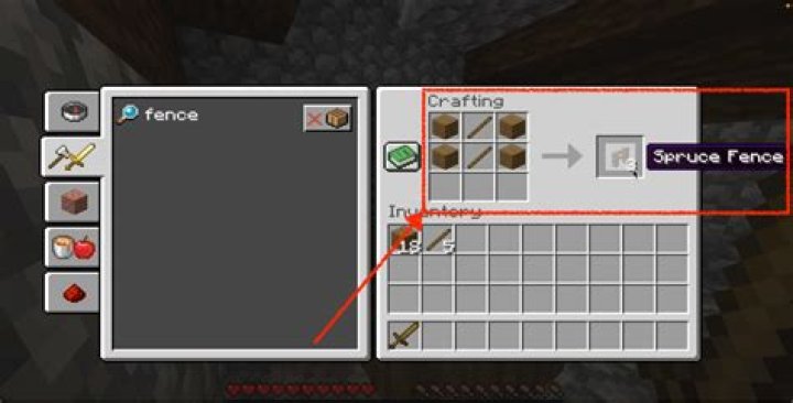 How to make a minecraft fence