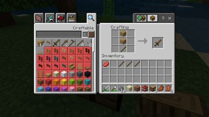 How to make a minecraft sword