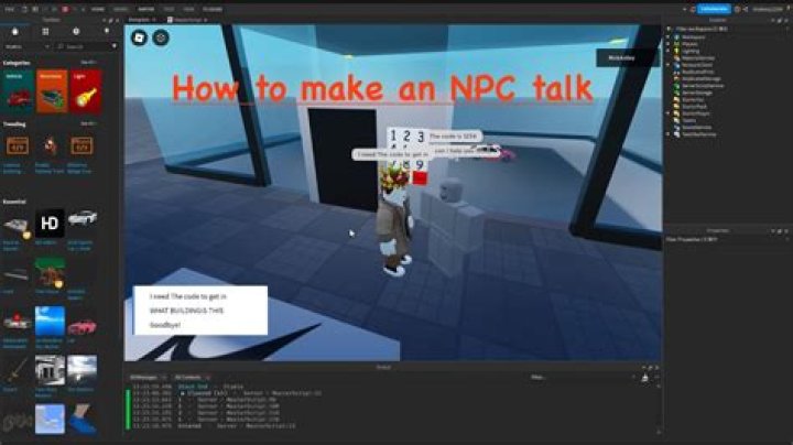 How to make a npc talk in roblox