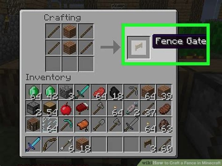 How to make a open fence in minecraft