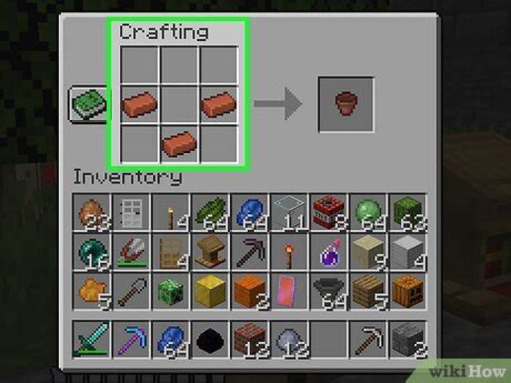 How to make a plant pot in minecraft