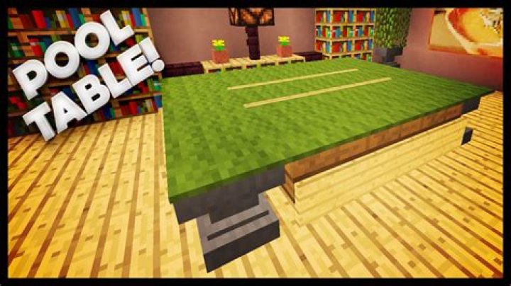 How to make a pool table in minecraft