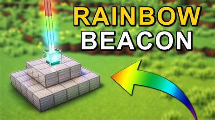 How to make a rainbow beacon in minecraft