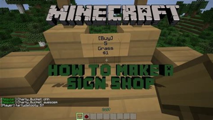 How to make a sign shop in minecraft