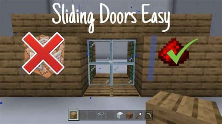 How to make a sliding door in minecraft