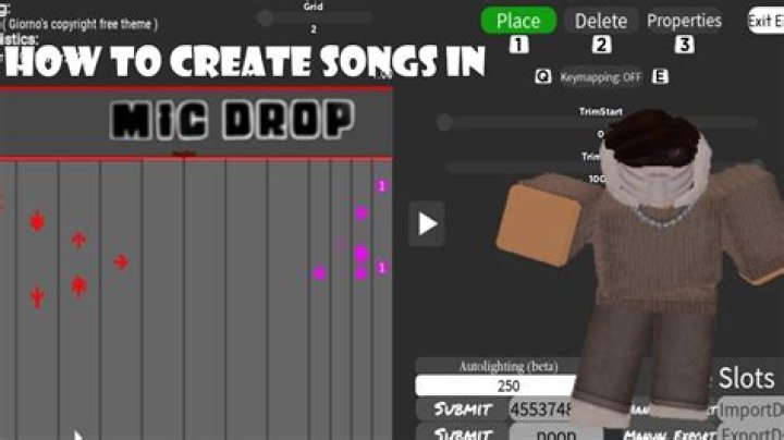 How to make a song in mic drop roblox