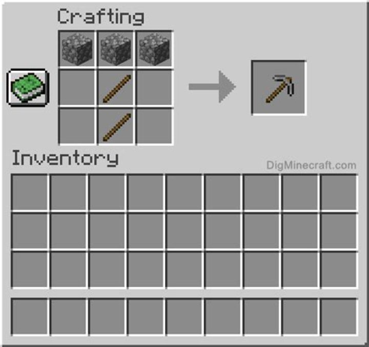 How to make a stone pickaxe in minecraft