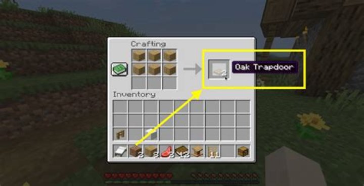 How to make a trapdoor minecraft