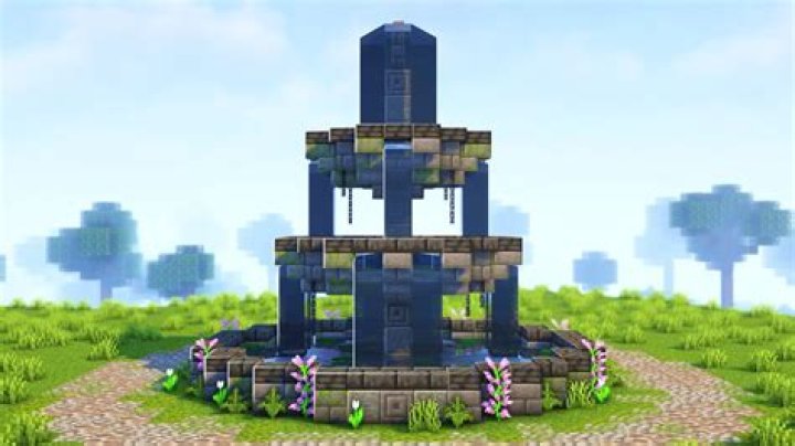 How to make a water fountain in minecraft