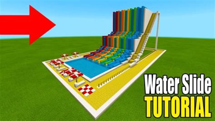 How to make a water slide in minecraft