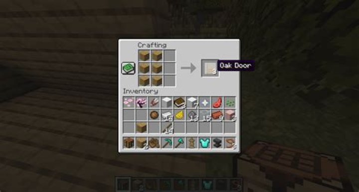 How to make a wooden door in minecraft