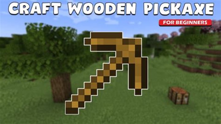 How to make a wooden pickax in minecraft