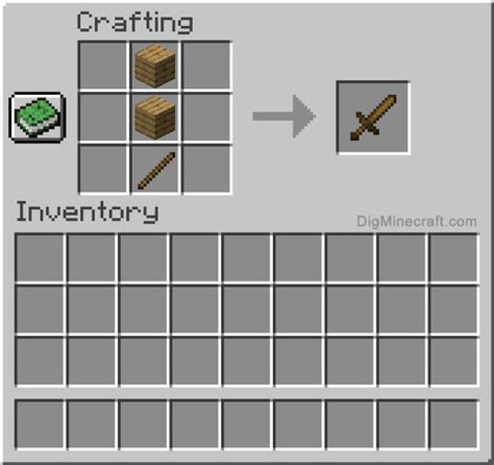 How to make a wooden sword in minecraft