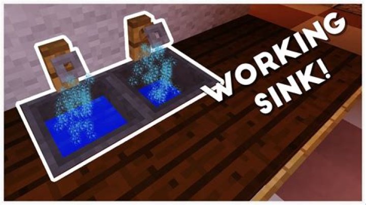 How to make a working sink in minecraft
