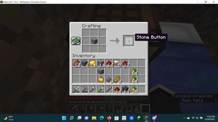 How to make button in minecraft