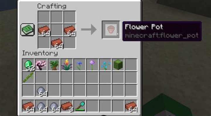 How to make flower pot minecraft