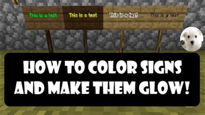 How to make glow signs minecraft