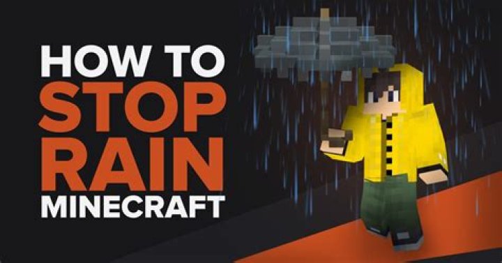 How to make it stop raining in minecraft