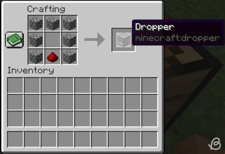 How to make minecraft dropper
