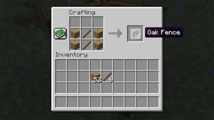 How to make minecraft fences