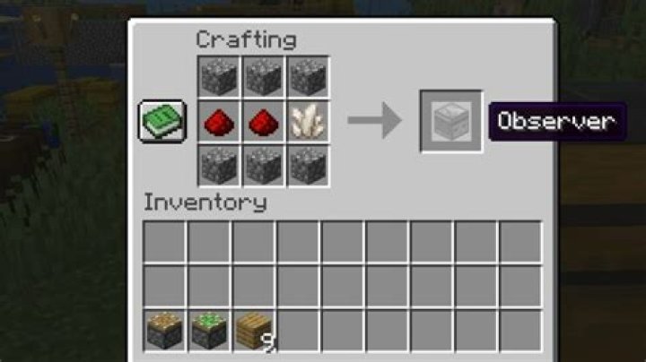 How to make minecraft observer