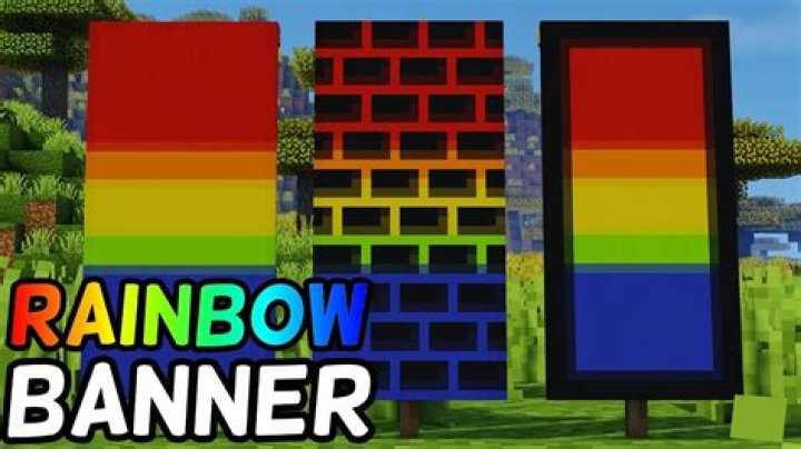 How to make rainbow banner minecraft