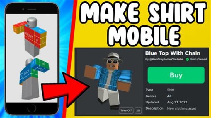 How to make roblox shirts on mobile