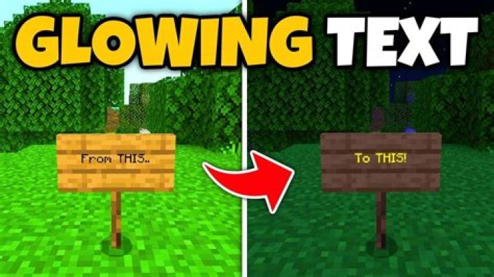 How to make signs glow in minecraft bedrock