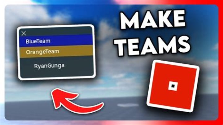 How to make teams in roblox