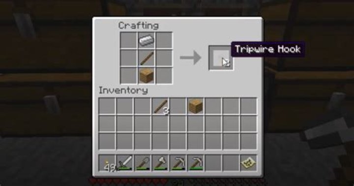 How to make tripwire hook minecraft
