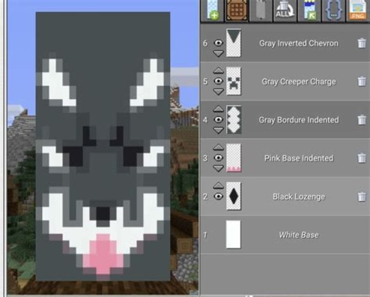How to make wolf banner minecraft