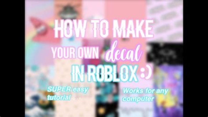 How to make your own decal roblox