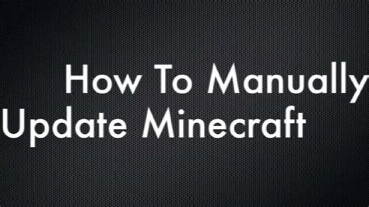 How to manually update minecraft