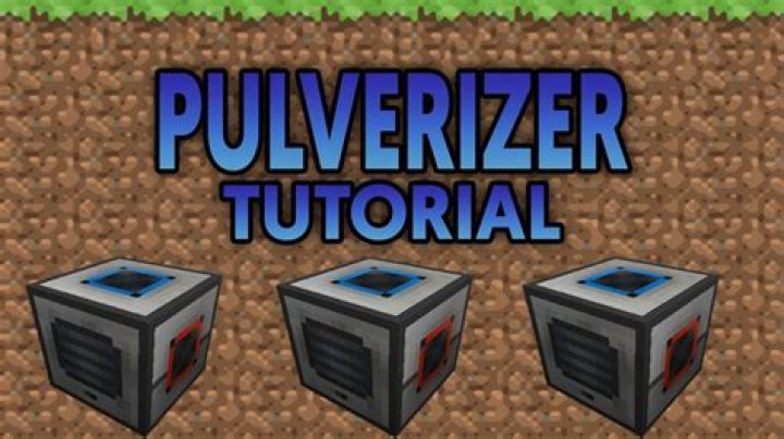 How to power pulverizer minecraft
