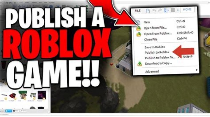 How to publish game on roblox