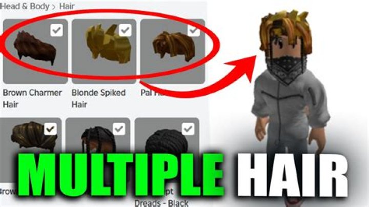 How to put a lot of hairs on roblox