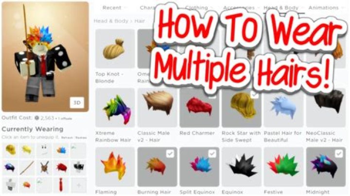 How to put more hair on roblox