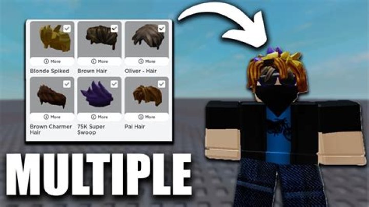 How to put multiple hair on roblox mobile