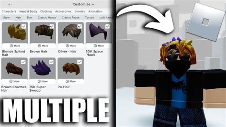 How to put to hair on roblox
