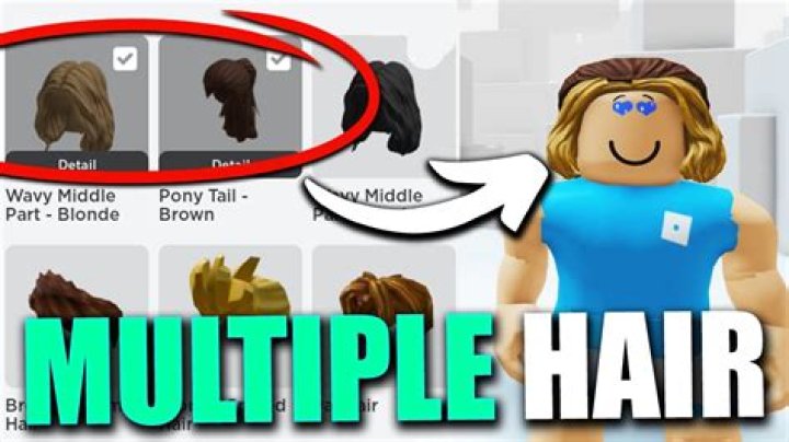 How to put two hair in roblox