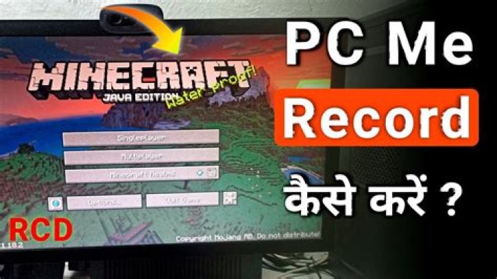 How to record minecraft on pc