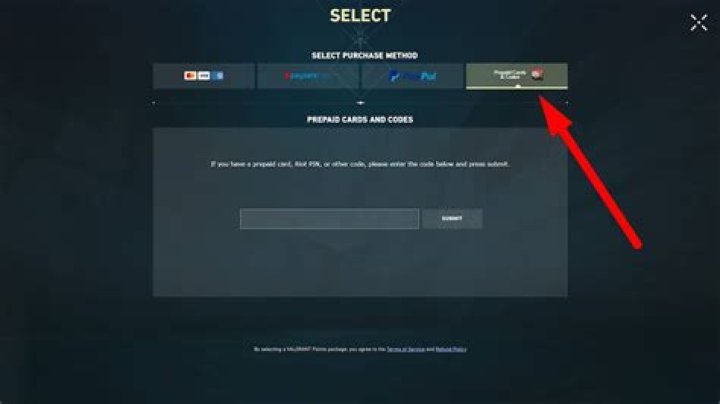 How to redeem a code in valorant
