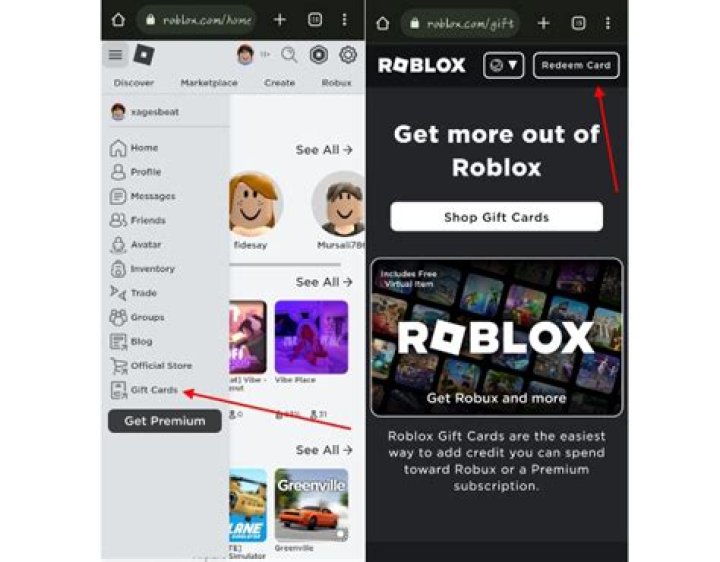 How to redeem roblox gift card mobile