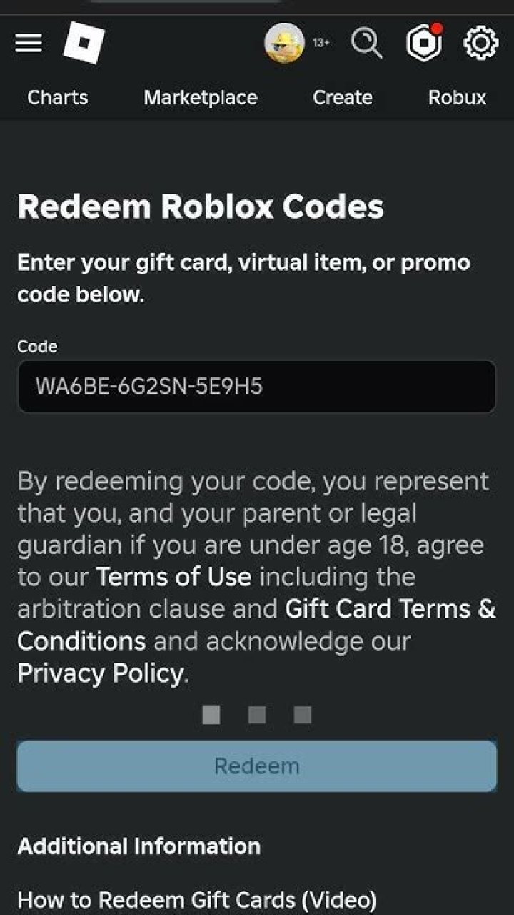 How to redeem roblox gift cards on mobile