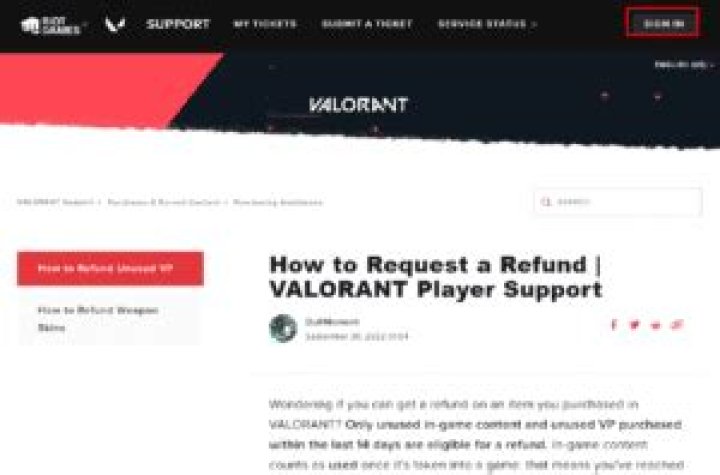 How to refund in valorant