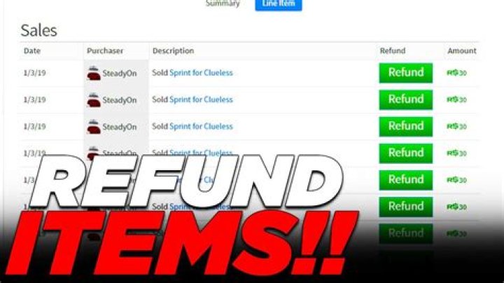How to refund roblox purchases