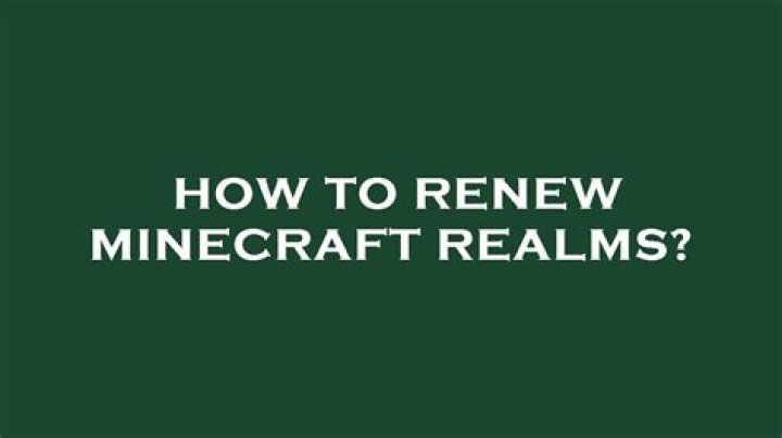 How to renew minecraft realms