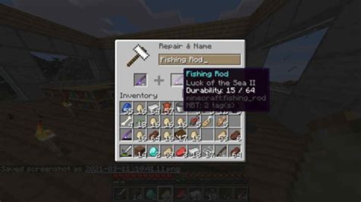 How to repair a fishing rod in minecraft