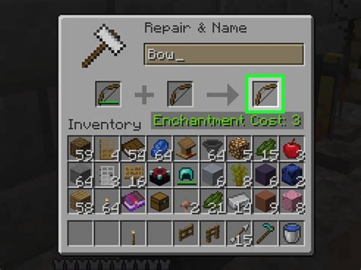 How to repair bows in minecraft