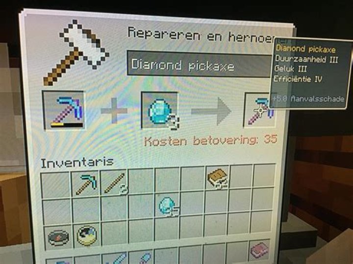 How to repair pickaxe minecraft